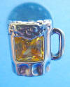 sterling silver beer mug pin