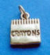sterling silver 3-d crayons in box charm