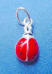 sterling silver petite red enamel ladybug charm