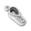 sterling silver april baby bootie birthstone charm