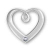 april sterling silver heart birthstone pendant