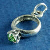 sterling silver august mini-birthstone ring charm