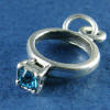 sterling silver december mini ring birthstone charm