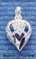 sterling silver april heart birthstone charm