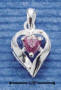 sterling silver february heart birthstone charm