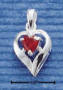 sterling silver january heart birthstone charm