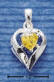 sterling silver november heart birthstone charm