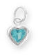 sterling silver march heart birthstone charm