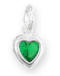 sterling silver may heart birthstone charm