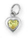 sterling silver november heart birthstone charm