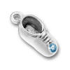 sterling silver march baby bootie birthstone charm