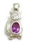sterling silver october cat birthstone charm
