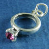 sterling silver oct mini ring birthstone charm