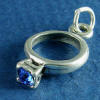 sterling silver september mini-birthstone ring charm
