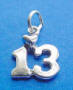 sterling silver 13 charm with heart
