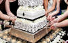 sterling silver new orleans fleurdelis wedding cake ribbon pulls