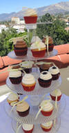 cupcakes with charms for bridesmaid luncheon