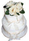 a great centerpiece idea - a bridal towel cake