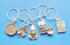sterling silver charms on sterling silver wine tags for bridesmaid luncheon