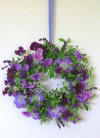 wedding wreath in purples