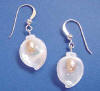 sterling silver mother of pearl calla lily earrings