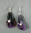 sterling silver amethyst freshwater pearl calla lily earrings