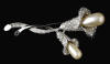 silver-plated calla lily wedding brooch