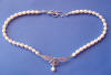 handcrafted sterling silver pearl calla lily festoon necklace