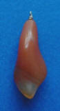 hand carved carnelian calla lily pendant