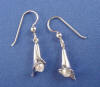 sterling silver white freshwater pearl calla lily wedding earrings