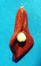 handcarved goldstone calla lily pendant