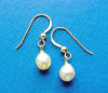 Sterling silver freshwater pearl Frenchwire dangle earrings