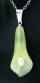 handcarved yellow jade calla lily pendant