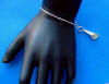 sterling silver enameled cloisonee calla lily chain bracelet