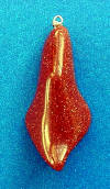 goldstone calla lily pendant