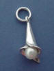 sterling silver freshwater pearl calla lily charm