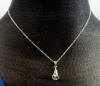 calla lily necklace - hill tribe silver and freshwater pearl
