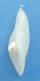 snow quartz freshwater pearl calla lily pendant