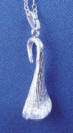 even the back side of this calla lily pendant is gorgeous - notice the high polish shine and the texture