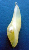 hand-carved lemon yellow jade calla lily with freshwater pearl center necklace