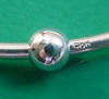 sterling silver 8mm spacer bead for cuff charm bracelet - use these beads in-between charms