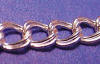 sterling silver 4mm double links charm bracelet