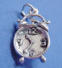 sterling silver alarm clock charm for baby shower charm cake