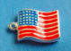 sterling silver red white and blue american flag charm