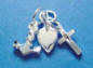 sterling silver cross anchor heart christian wedding cake charms