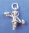 sterling silver cheerleader charms