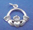 sterling silver claddagh heart in hands wedding cake charms