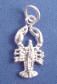 sterling silver new orleans crawfish wedding cake ribbon pull charms for your bridesmaid charm cake