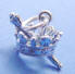 sterling silver crown and scepter christian symbol charm