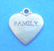 sterling silver family heart wedding cake charm for bridesmaid charm cake ribbon pull